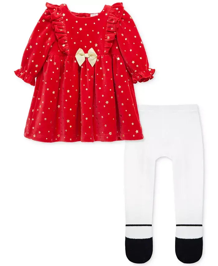 Платье для девочек с блестящими звездами и колготками с закрытыми стопами, комплект из 2 предметов Little Me
Платье для девочек с блестящими звездами и колготками с закрытыми стопами, комплект из 2 предметов Little Me
