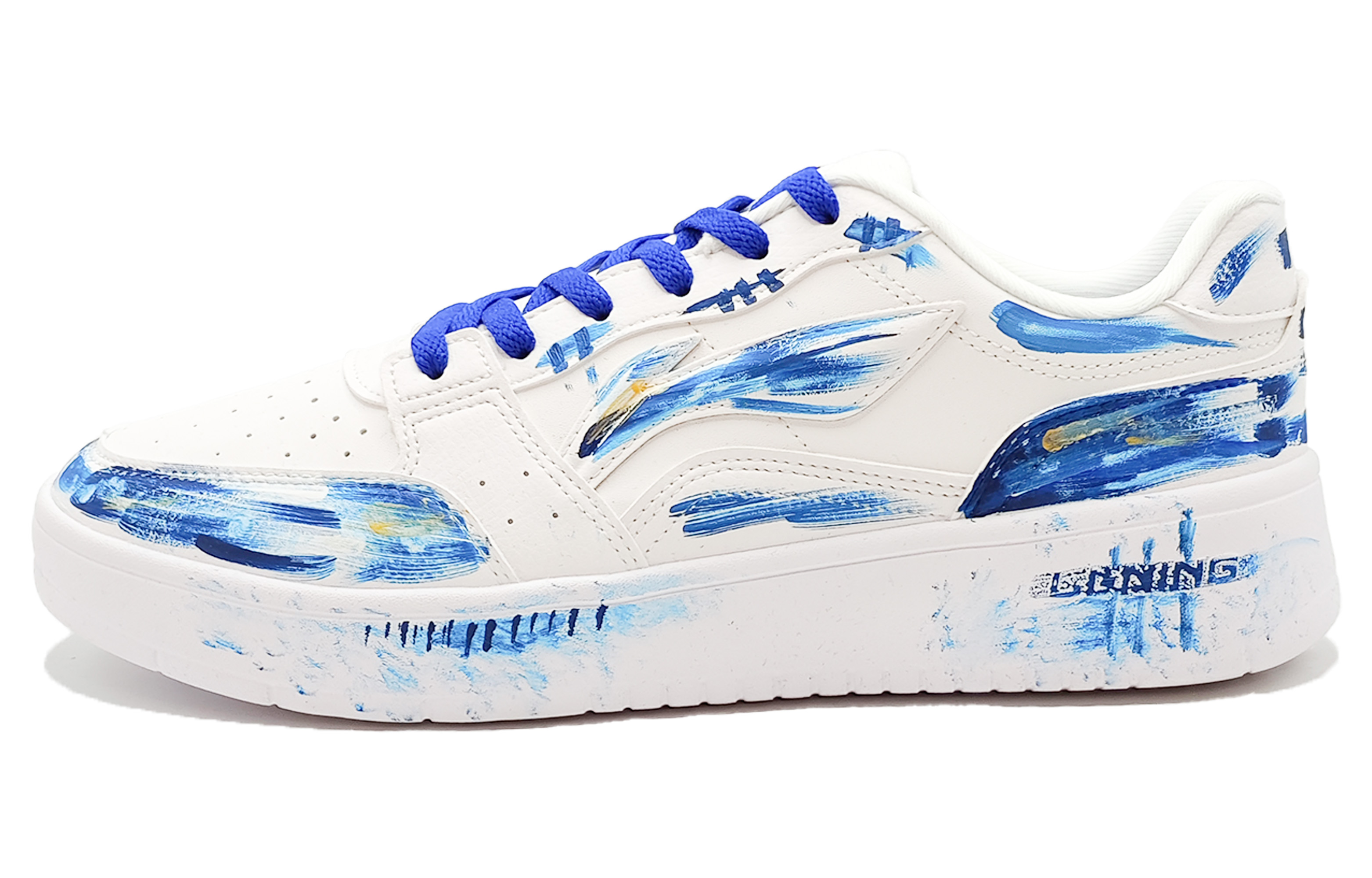 LINING Кроссовки для скейтбординга Acer Truncatum с противоскользящей амортизацией и износостойкостью, низкие, мужские, цвет белый, синий 
LINING Кроссовки для скейтбординга Acer Truncatum с противоскользящей амортизацией и износостойкостью, низкие, мужские, цвет белый, синий