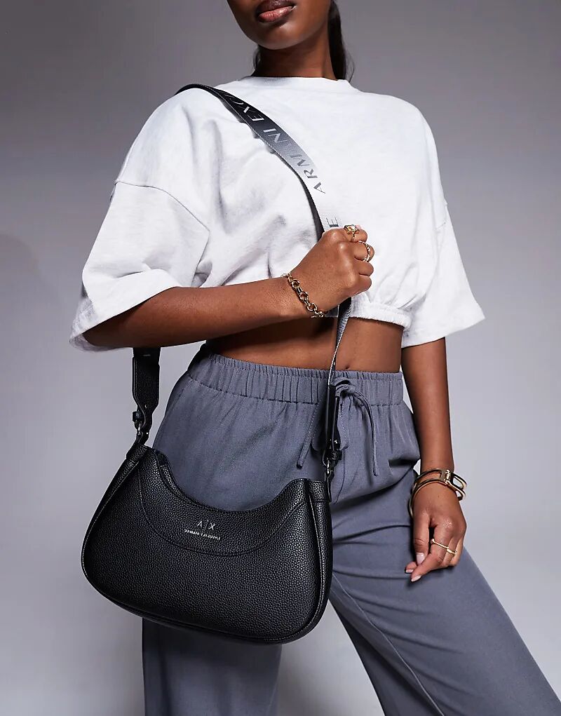 Сумка через плечо с изогнутым логотипом черного цвета Armani Exchange, Черный, Сумка через плечо с изогнутым логотипом черного цвета Armani Exchange
Сумка через плечо с изогнутым логотипом черного цвета Armani Exchange, Черный, Сумка через плечо с изогнутым логотипом черного цвета Armani Exchange