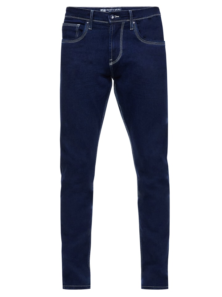 Rusty Neal Темно-синие джинсовые брюки "МЕЛВИН" зауженного кроя из эластичного хлопка темно-синего цвета
Rusty Neal Темно-синие джинсовые брюки "МЕЛВИН" зауженного кроя из эластичного хлопка темно-синего цвета