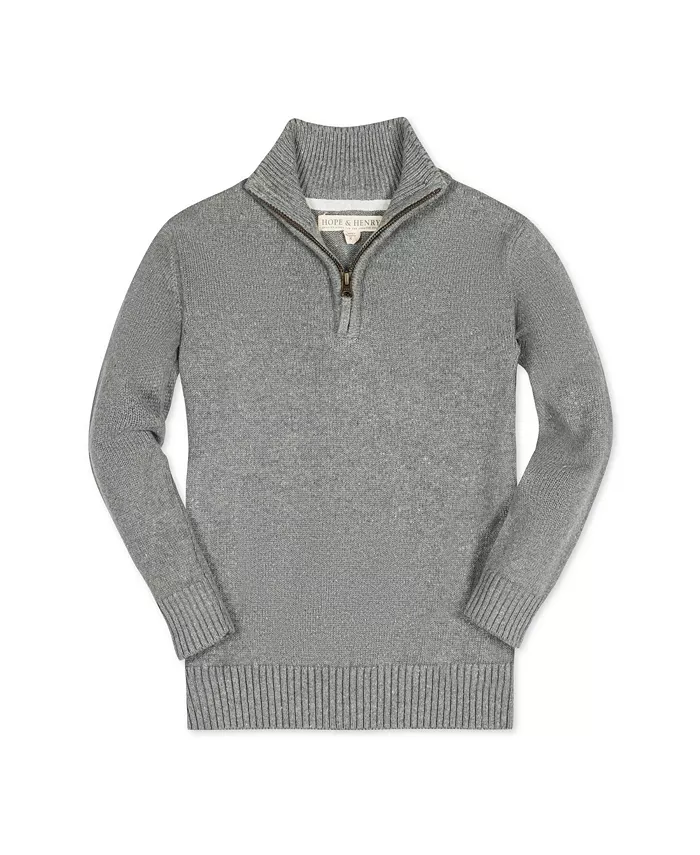 Детский свитер с длинным рукавом и полузастежкой для мальчиков Hope & Henry, серый
Детский свитер с длинным рукавом и полузастежкой для мальчиков Hope & Henry, серый