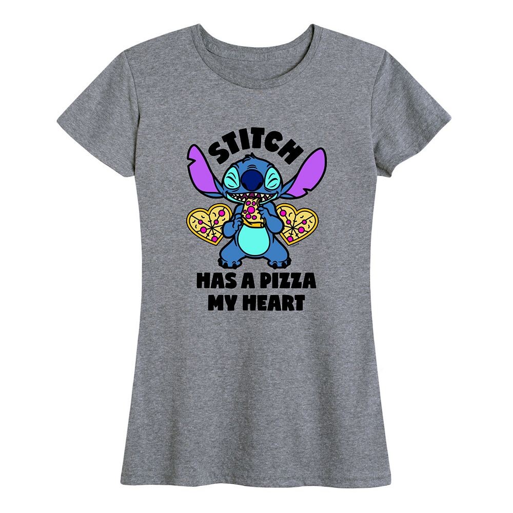 Женская футболка Disney's Lilo & Stitch с рисунком Pizza My Heart Licensed Character, цвет Heather Gray
Женская футболка Disney's Lilo & Stitch с рисунком Pizza My Heart Licensed Character, цвет Heather Gray