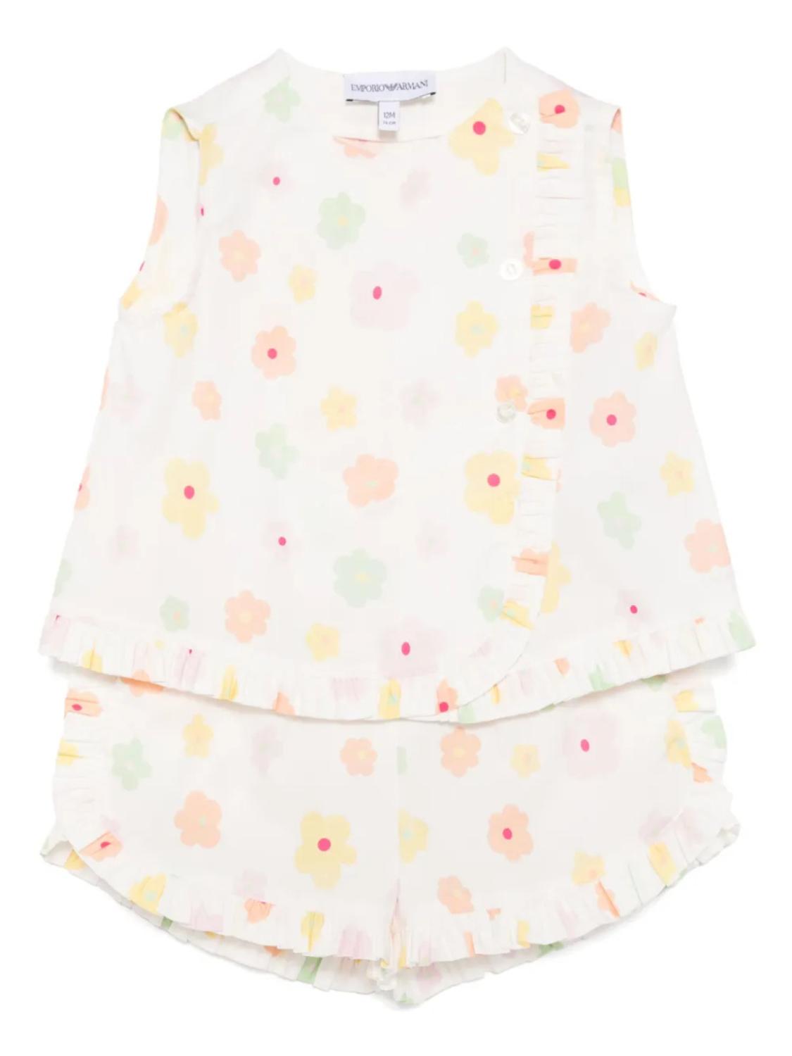 Emporio Armani Kids спортивный костюм с цветочным принтом, белый
Emporio Armani Kids спортивный костюм с цветочным принтом, белый