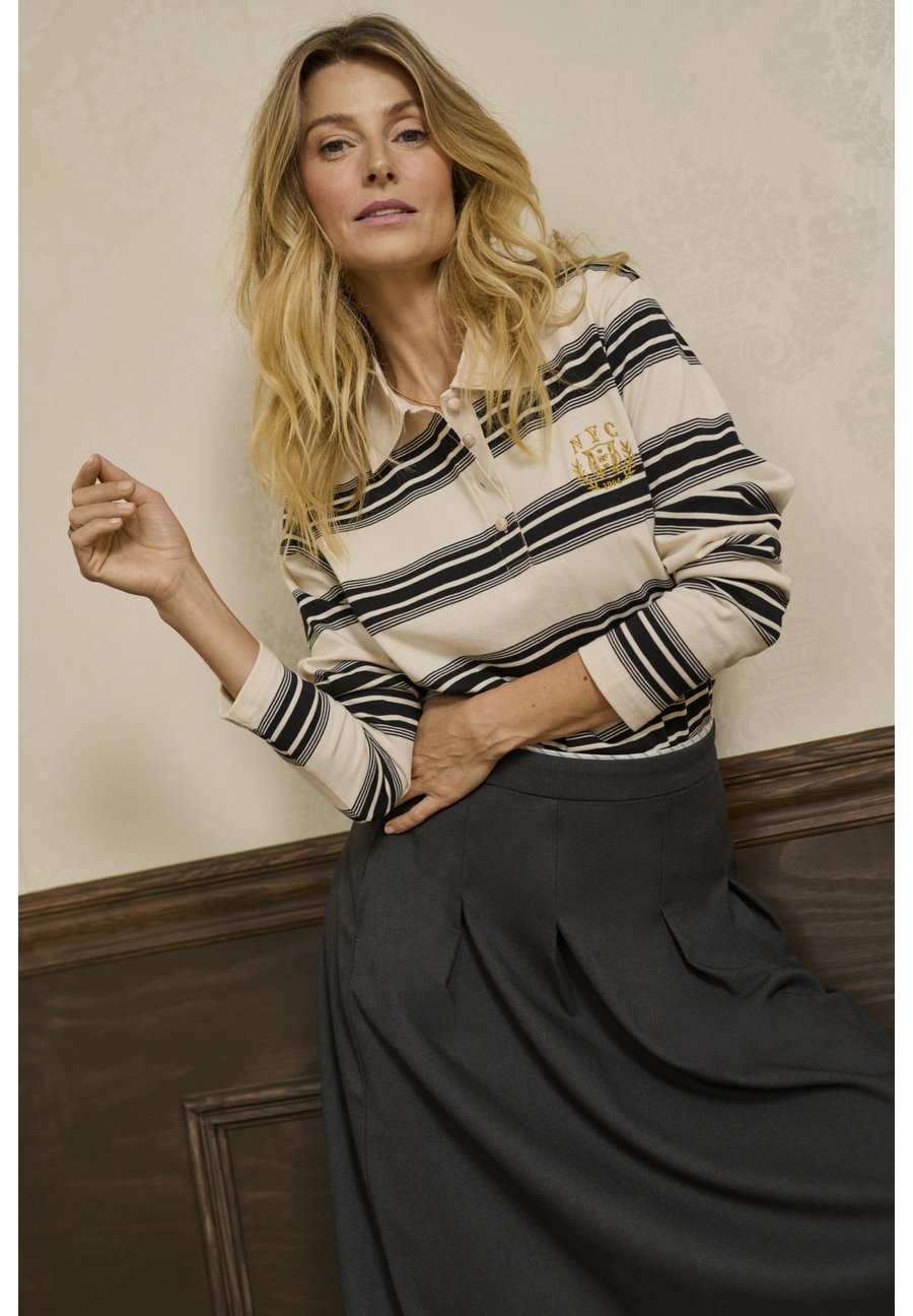 Поло Cream Polo shirt, Birch/Black Stripe/Beige
Поло Cream Polo shirt, Birch/Black Stripe/Beige