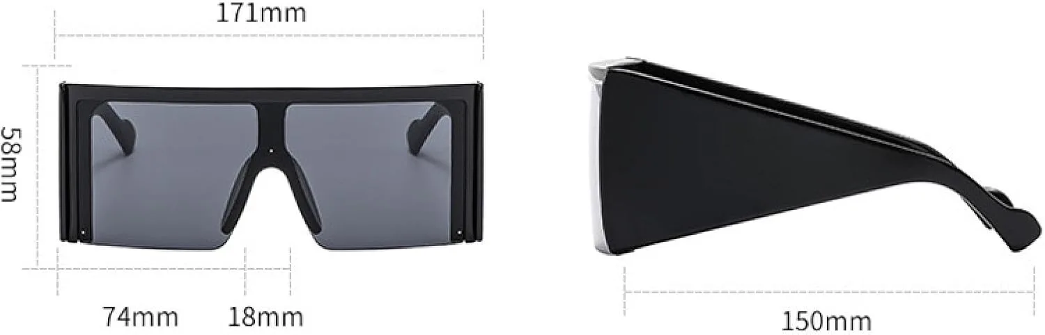 Большие цельные зеркальные солнцезащитные очки для женщин, модные очки для активного отдыха на открытом воздухе, защита от УФ-излучения UV400 VVTWSSW, Black-black
Большие цельные зеркальные солнцезащитные очки для женщин, модные очки для активного отдыха на открытом воздухе, защита от УФ-излучения UV400 VVTWSSW, Black-black