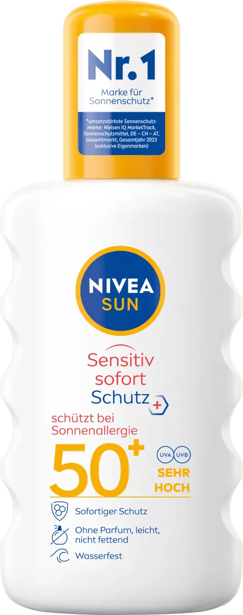 Спрей для защиты от солнца немедленная защита SPF 50+ 200 мл NIVEA
Спрей для защиты от солнца немедленная защита SPF 50+ 200 мл NIVEA