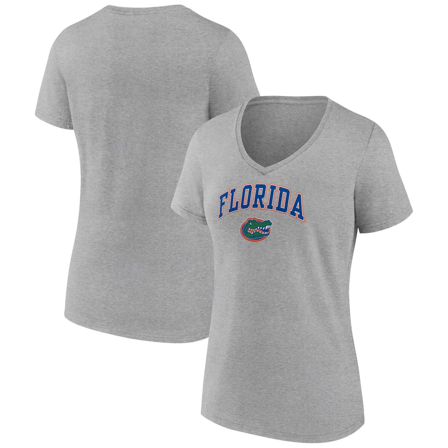 Женская футболка Fanatics с v-образным вырезом и логотипом Heather Grey Florida Gators Evergreen Campus Fanatics
Женская футболка Fanatics с v-образным вырезом и логотипом Heather Grey Florida Gators Evergreen Campus Fanatics