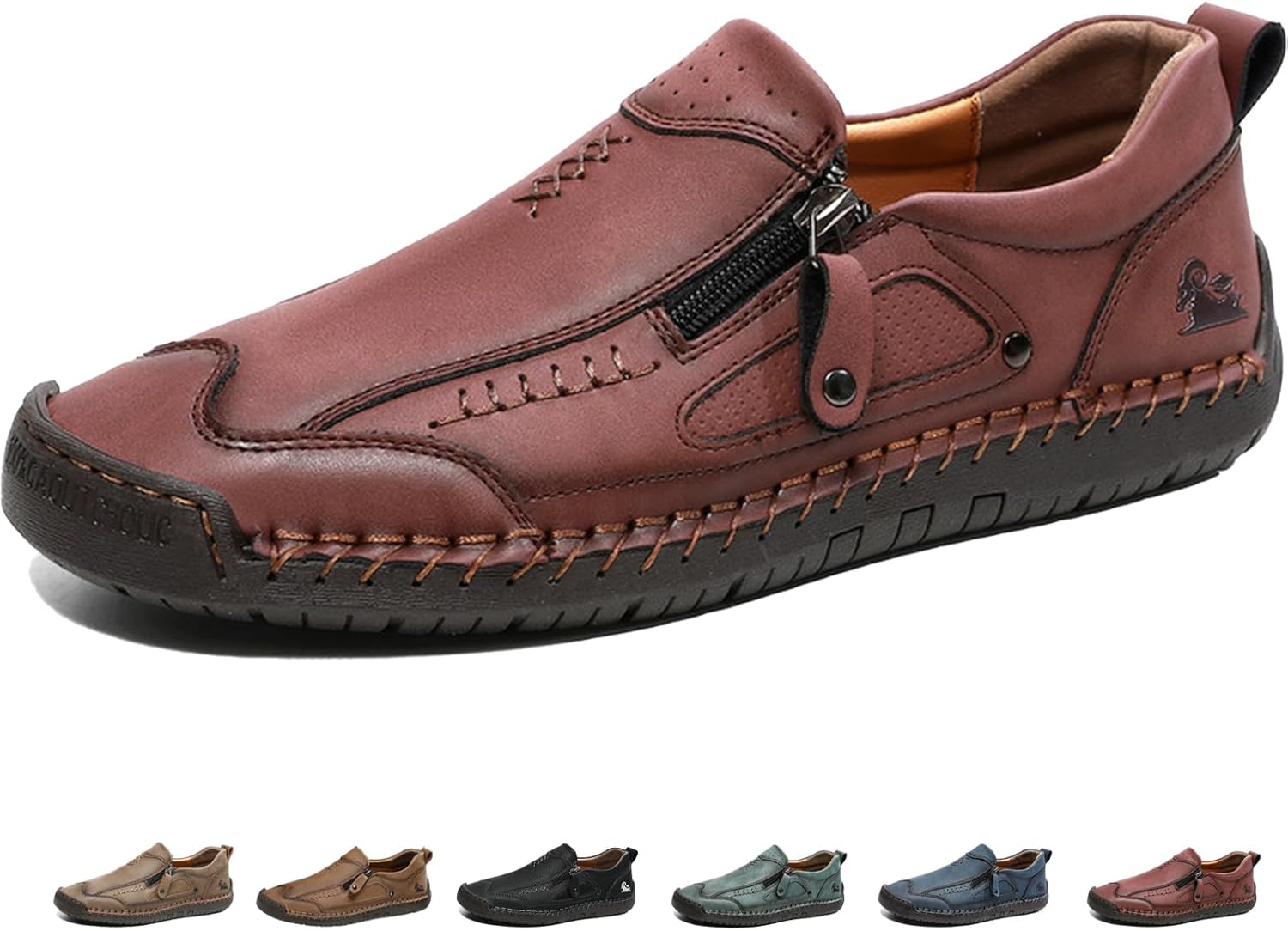 Мужские кожаные ручной работы лоферы с плоской подошвой, ретро, с боковой молнией, удобные, дышащие, с круглым носком, нескользящие, для ходьбы, повседневные, и делового стиля Mdioep, бордовый
Мужские кожаные ручной работы лоферы с плоской подошвой, ретро, с боковой молнией, удобные, дышащие, с круглым носком, нескользящие, для ходьбы, повседневные, и делового стиля Mdioep, бордовый