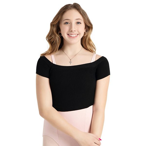 Ребристый укороченный свитер Capezio, Black
Ребристый укороченный свитер Capezio, Black