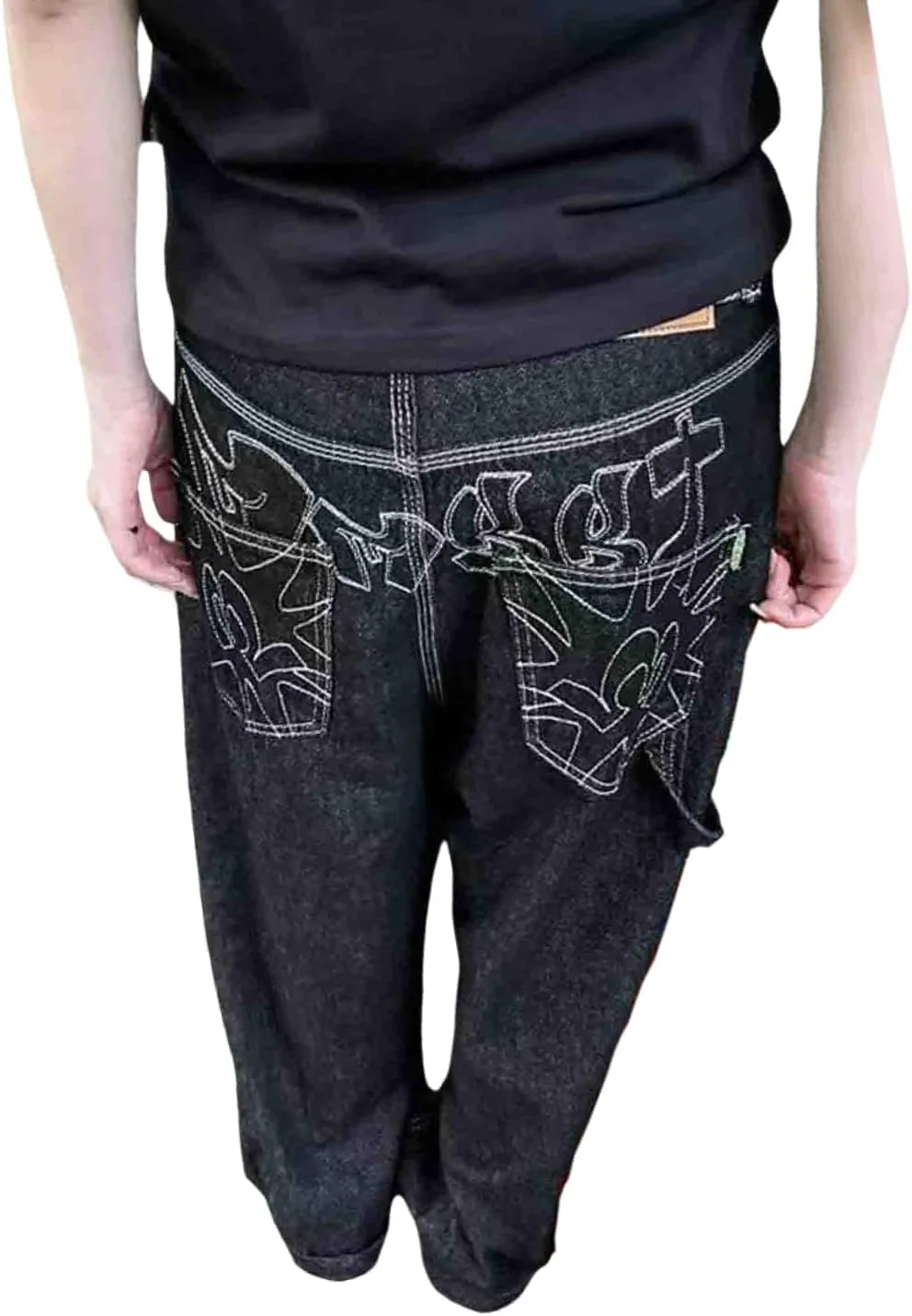 Джинсы Y2K с вышивкой в стиле хип-хоп, широкие Ethbox
Джинсы Y2K с вышивкой в стиле хип-хоп, широкие Ethbox