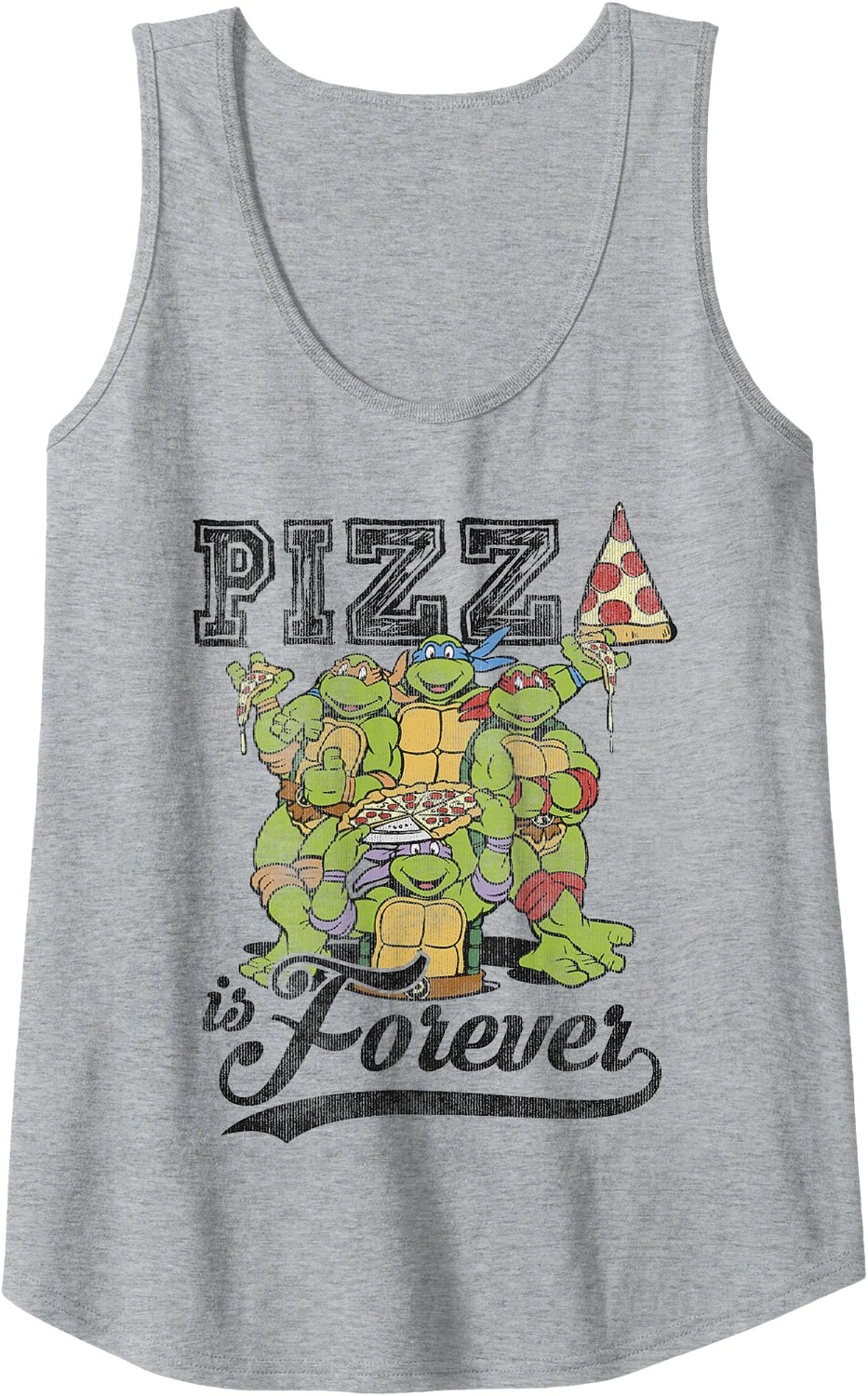 Женская майка Nickelodeon Teenage Mutant Ninja Turtles Pizza Forever, серый вереск
Женская майка Nickelodeon Teenage Mutant Ninja Turtles Pizza Forever, серый вереск