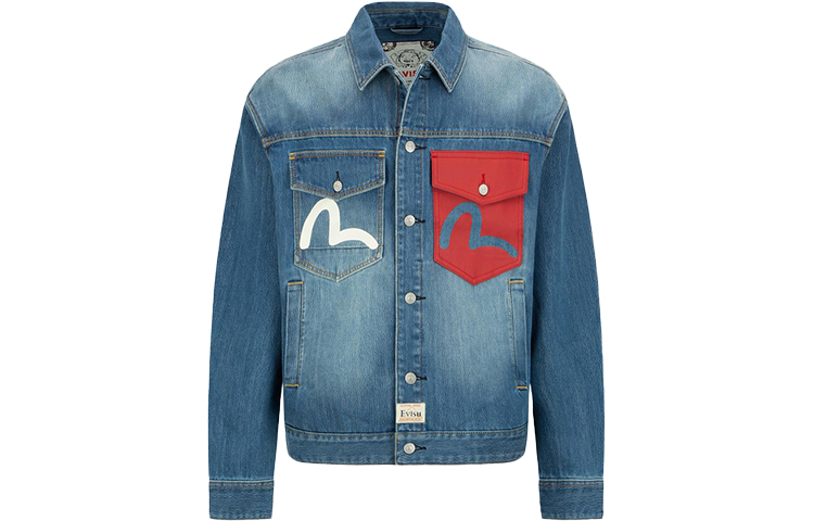 Джинсовая куртка SS22 Denim Blue EVISU, Синий, Джинсовая куртка SS22 Denim Blue EVISU
Джинсовая куртка SS22 Denim Blue EVISU, Синий, Джинсовая куртка SS22 Denim Blue EVISU