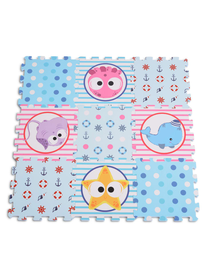 Moni Коврик-пазл из 9 частей, синий
Moni Коврик-пазл из 9 частей, синий