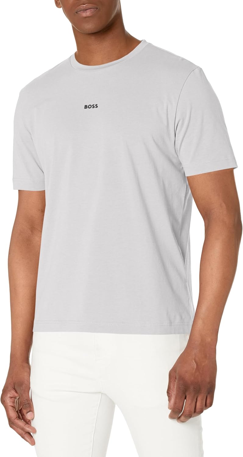 Мужская хлопковая футболка BOSS с логотипом на груди, стандартного кроя, Harbor Mist
Мужская хлопковая футболка BOSS с логотипом на груди, стандартного кроя, Harbor Mist