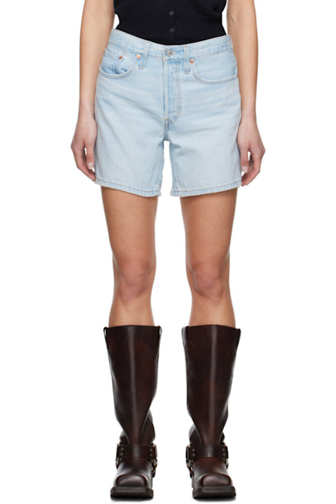 Синие шорты 501 Original Fit средней длины из легкого денима Levi's
Синие шорты 501 Original Fit средней длины из легкого денима Levi's