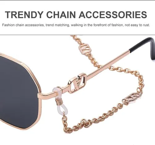 Мужские и женские панк-солнцезащитные очки в стиле ретро из сплава с многоугольными линзами, солнцезащитные очки для женщин с цепочкой и ремешком MTZJH, Tea Pink
Мужские и женские панк-солнцезащитные очки в стиле ретро из сплава с многоугольными линзами, солнцезащитные очки для женщин с цепочкой и ремешком MTZJH, Tea Pink