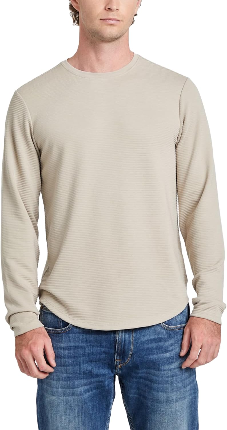 GUESS Мужская длинная кофта Linear Texture Jersey Crew, Pasadena Stone
GUESS Мужская длинная кофта Linear Texture Jersey Crew, Pasadena Stone