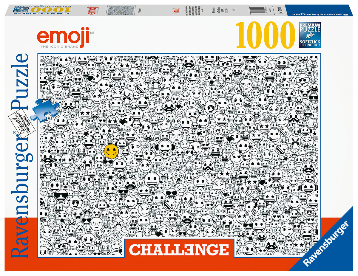 Ravensburger, пазл, Challenge, Emoji, 1000 шт.
Ravensburger, пазл, Challenge, Emoji, 1000 шт.