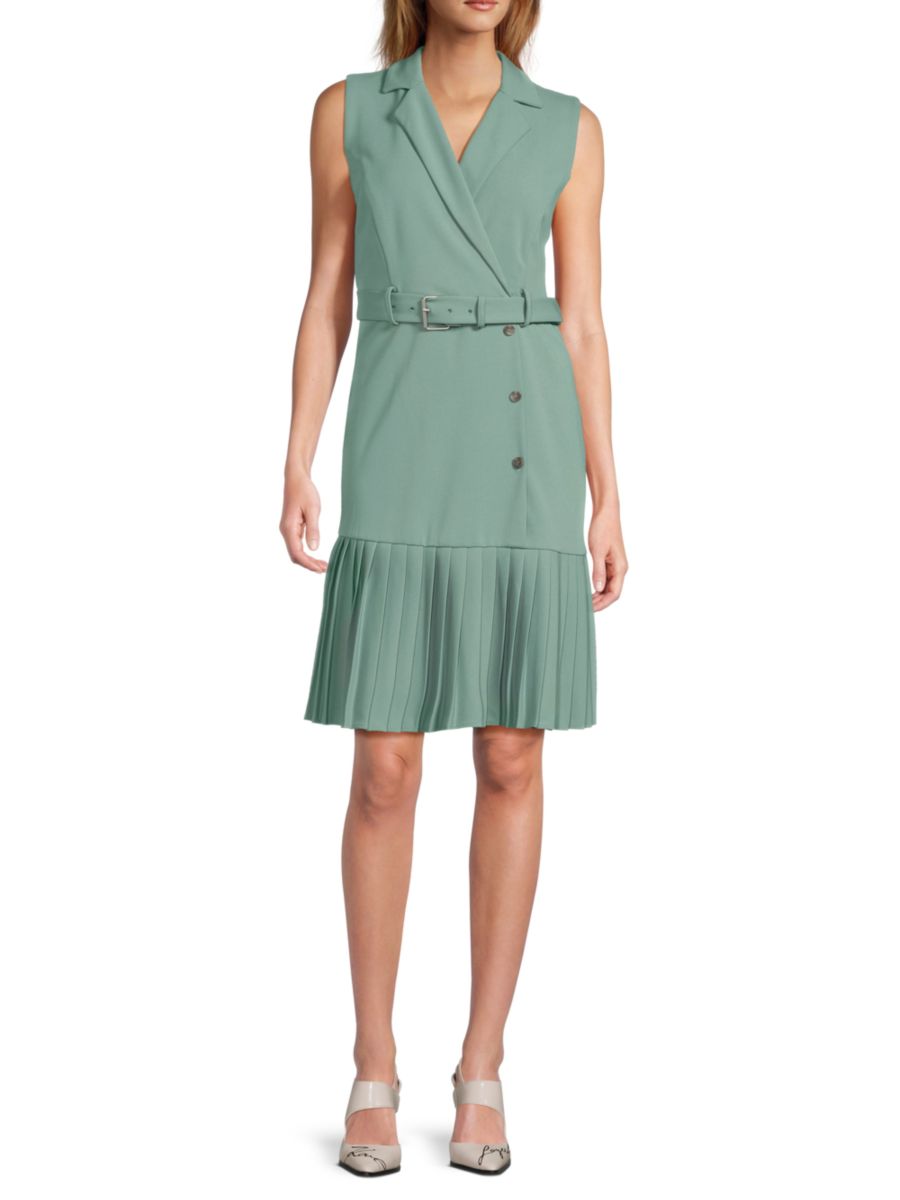 Мини-платье без рукавов с плиссированным подолом и поясом Calvin Klein, цвет Eucalyptus
Мини-платье без рукавов с плиссированным подолом и поясом Calvin Klein, цвет Eucalyptus