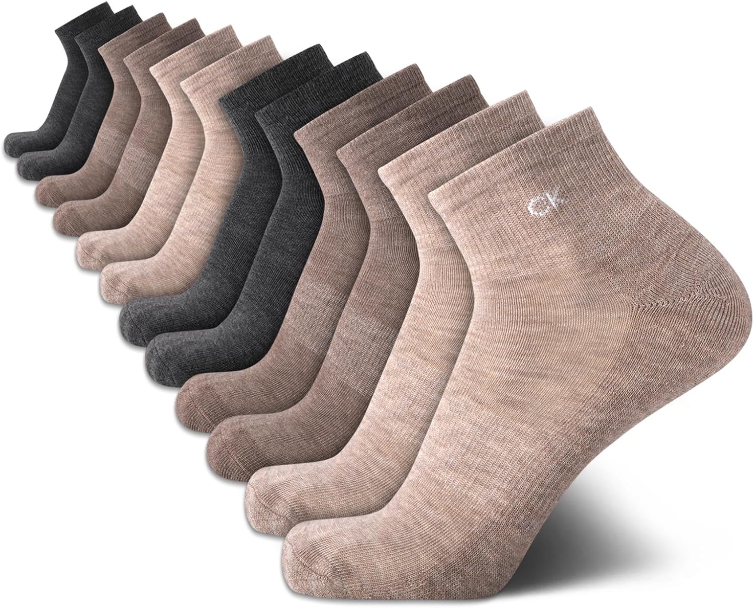 Мужские носки Calvin Klein Quarter Socks - 12 пар мягких спортивных носков до щиколотки с мягкой подкладкой для мужчин, Brown Heather
Мужские носки Calvin Klein Quarter Socks - 12 пар мягких спортивных носков до щиколотки с мягкой подкладкой для мужчин, Brown Heather