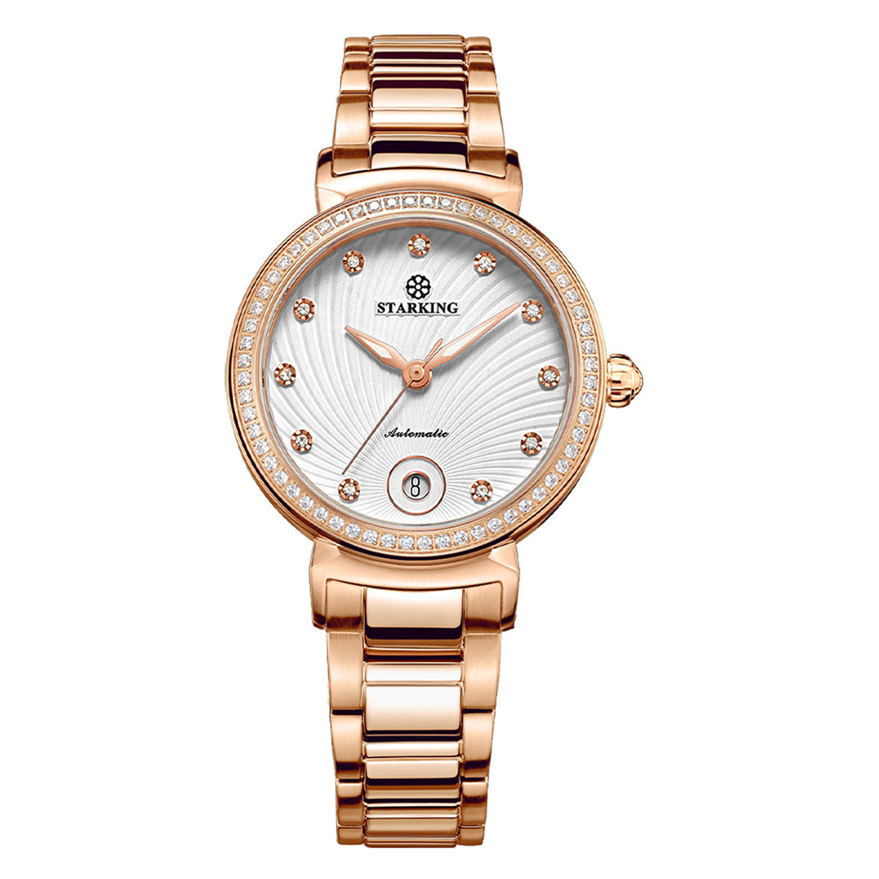 Механический ход Нержавеющая сталь Браслет Наручные часы Женские часы Белый циферблат STARKING
Механический ход Нержавеющая сталь Браслет Наручные часы Женские часы Белый циферблат STARKING