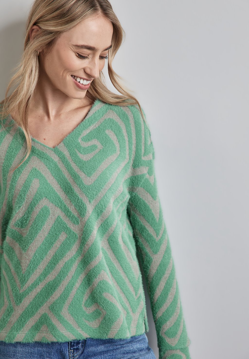 Джемпер GEMUSTERTES COZY Street One, зеленый
Джемпер GEMUSTERTES COZY Street One, зеленый