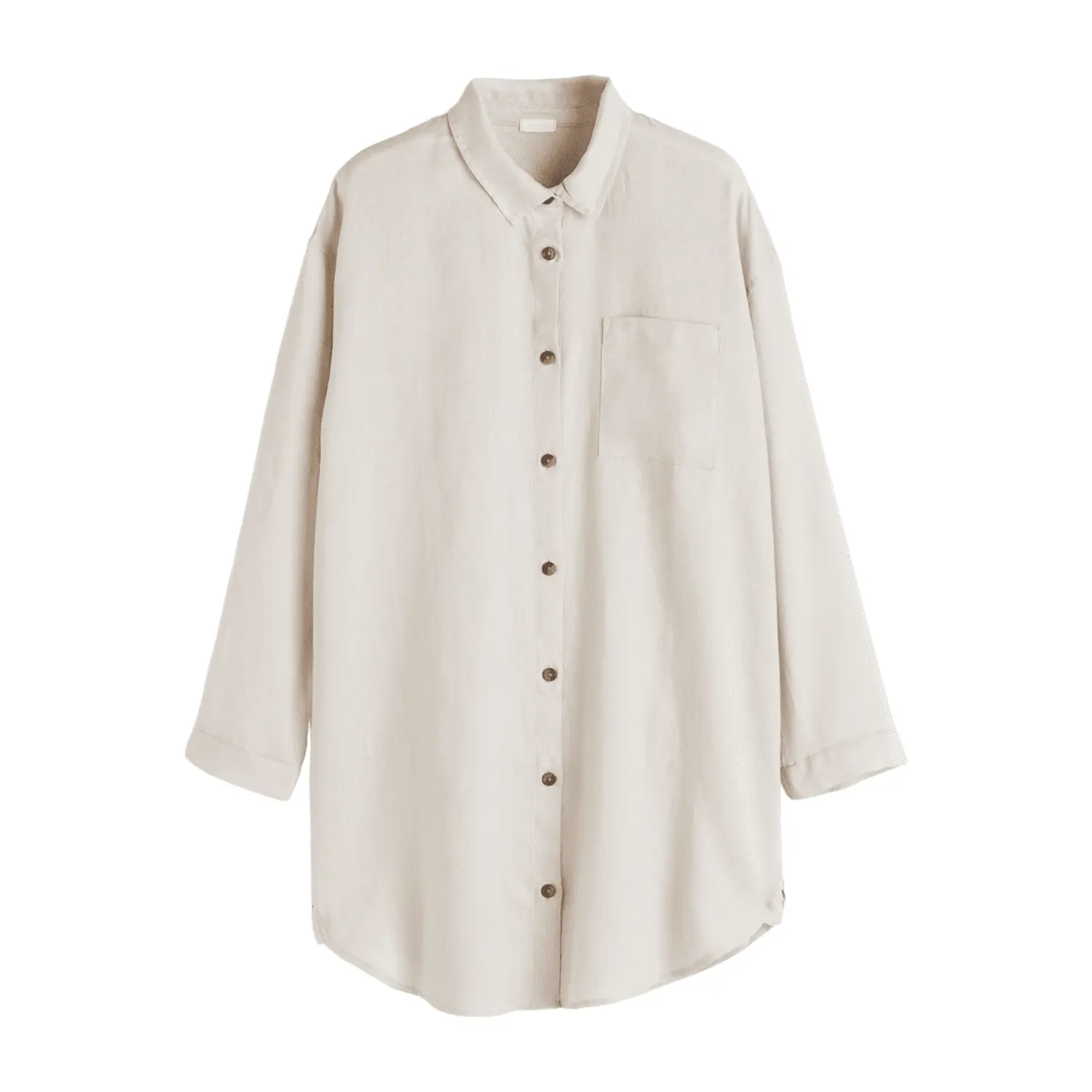 Ночная рубашка H&M Home Washed Linen, бежевый
Ночная рубашка H&M Home Washed Linen, бежевый