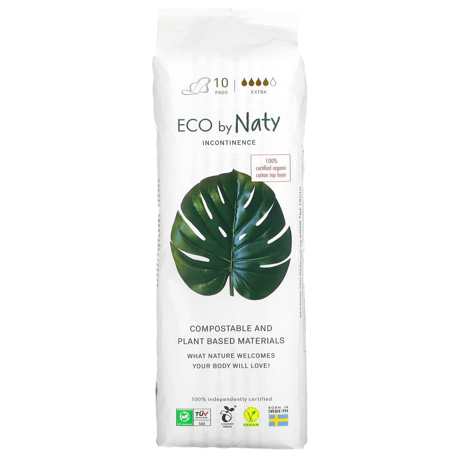 Прокладки Naty для лечения недержания, 10 прокладок
Прокладки Naty для лечения недержания, 10 прокладок