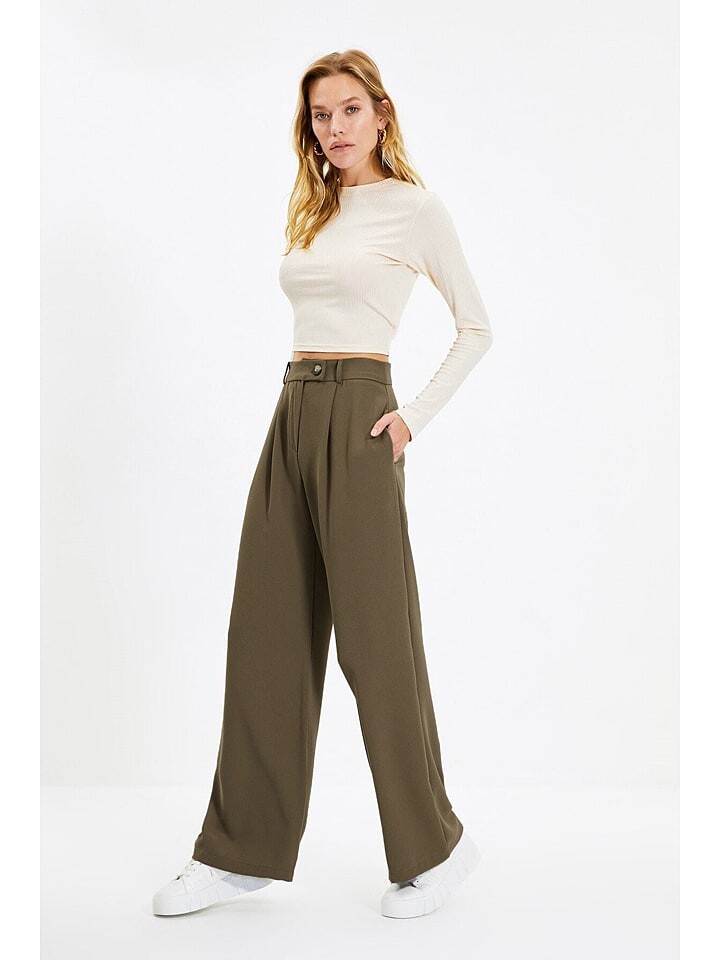 Тканевые брюки trendyol, коричневый
Тканевые брюки trendyol, коричневый