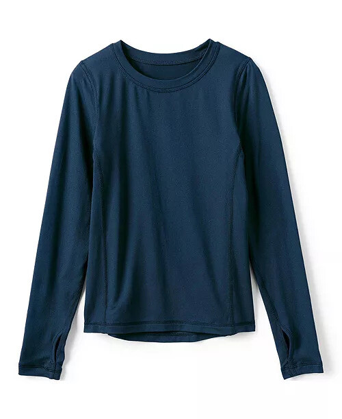 Длинное нижнее белье с термобазовым слоем Thermaskin Lands' End, темно-синий