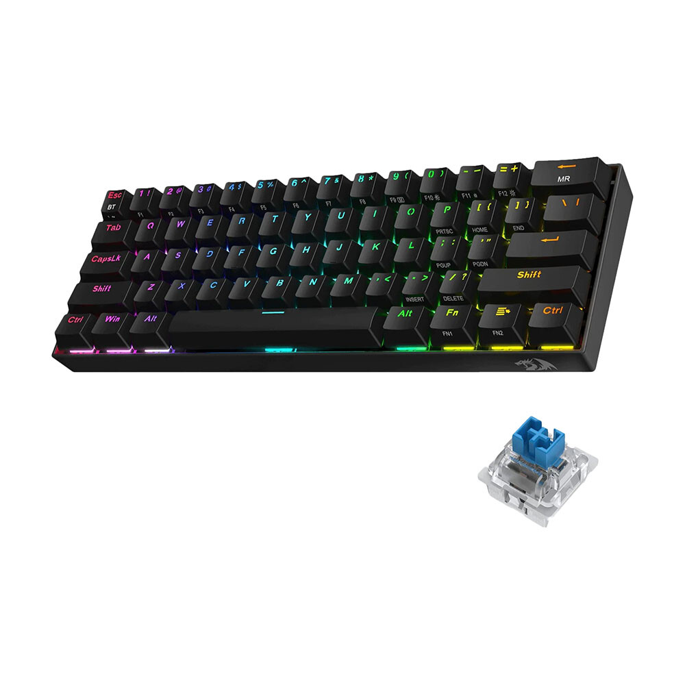 Клавиатура игровая беспроводная Redragon Draconic K530 Pro, Blue, черный, английская раскладка
Клавиатура игровая беспроводная Redragon Draconic K530 Pro, Blue, черный, английская раскладка