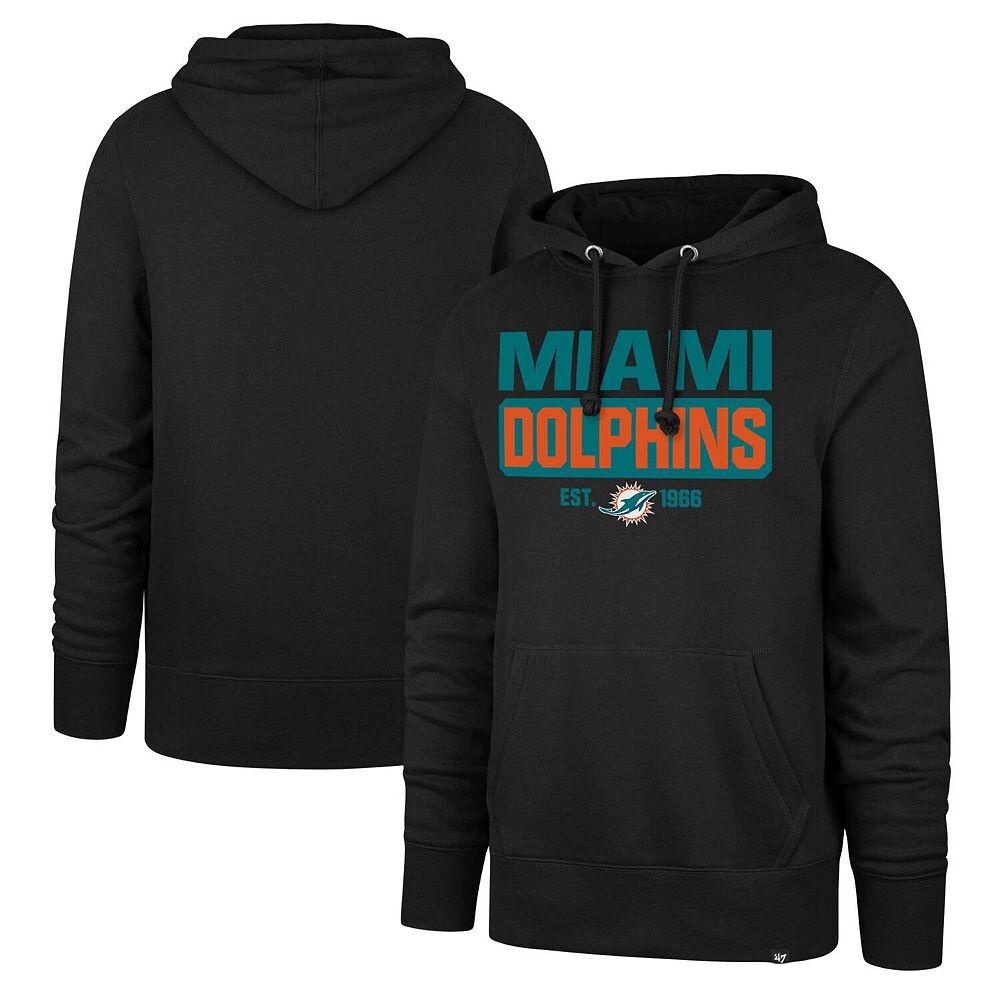 Мужской черный пуловер с капюшоном '47 Miami Dolphins Box Out Headline, цвет Dol Black
Мужской черный пуловер с капюшоном '47 Miami Dolphins Box Out Headline, цвет Dol Black