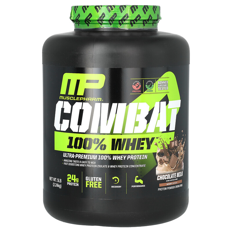MusclePharm, Combat, 100% сывороточный протеин, со вкусом шоколадного молока, 2,24 кг (5 фунтов)
MusclePharm, Combat, 100% сывороточный протеин, со вкусом шоколадного молока, 2,24 кг (5 фунтов)