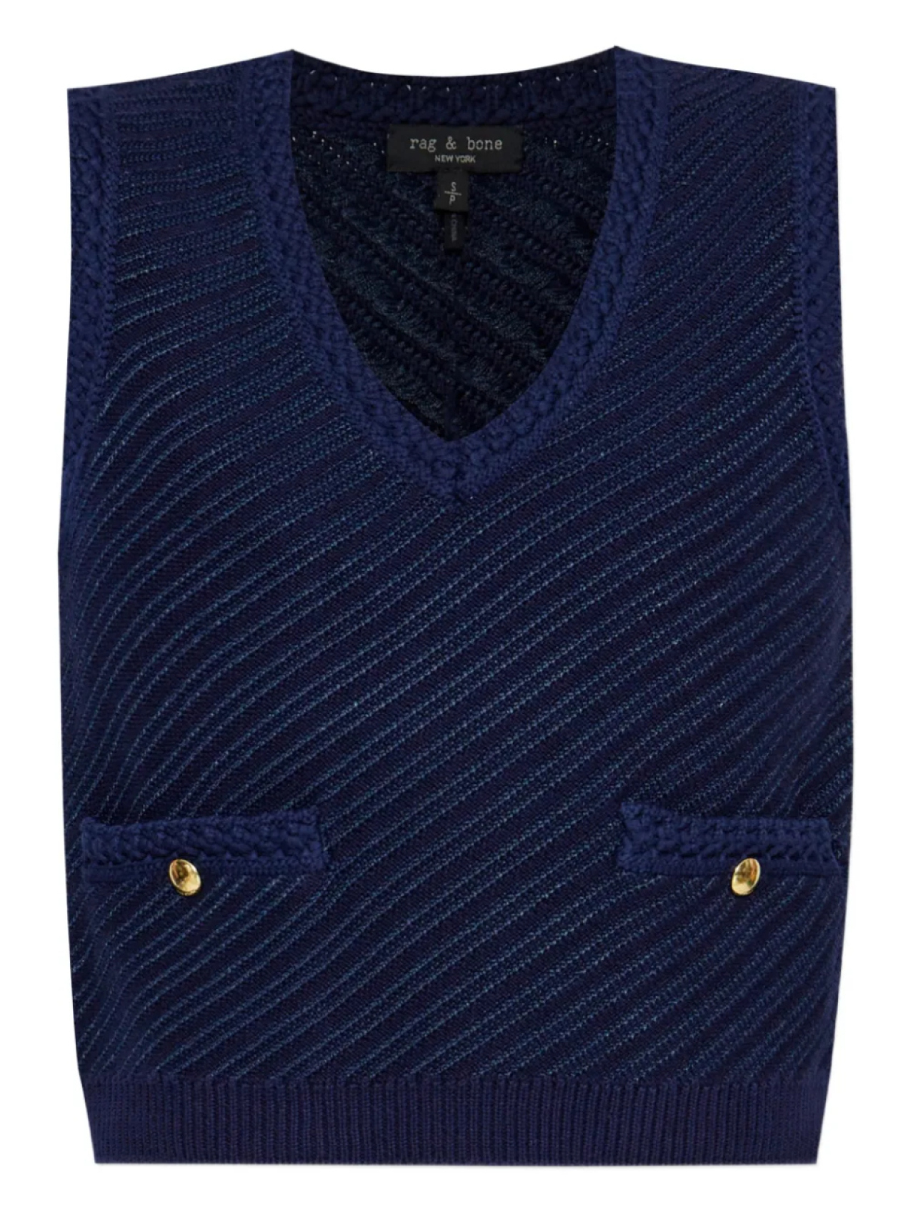 Вязаный жилет rag & bone, синий
Вязаный жилет rag & bone, синий