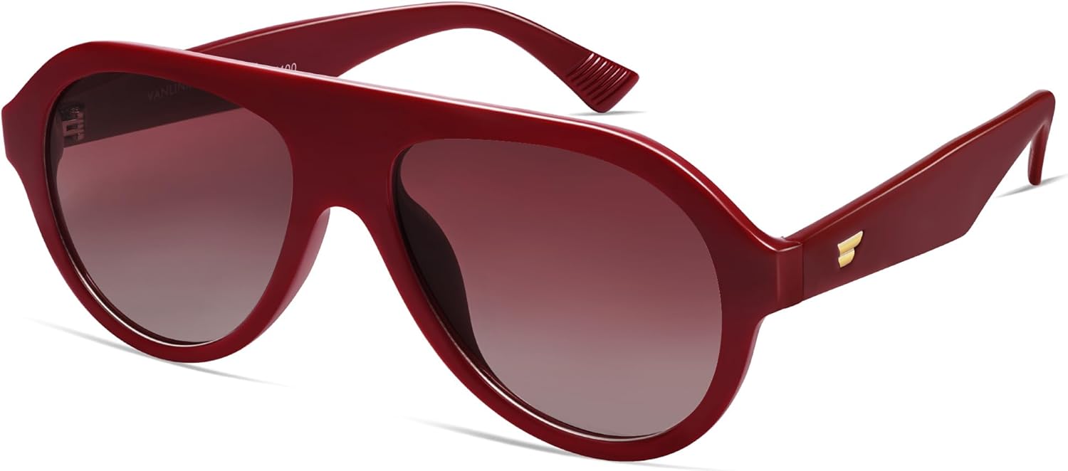 Солнцезащитные очки-авиаторы VANLINKER в стиле ретро для мужчин и женщин, модные, в винтажном стиле 70-х, с пластиковой оправой, модель VL9750, C7 -Polarized Gradient Red Lens/ Wine Red Frame
Солнцезащитные очки-авиаторы VANLINKER в стиле ретро для мужчин и женщин, модные, в винтажном стиле 70-х, с пластиковой оправой, модель VL9750, C7 -Polarized Gradient Red Lens/ Wine Red Frame