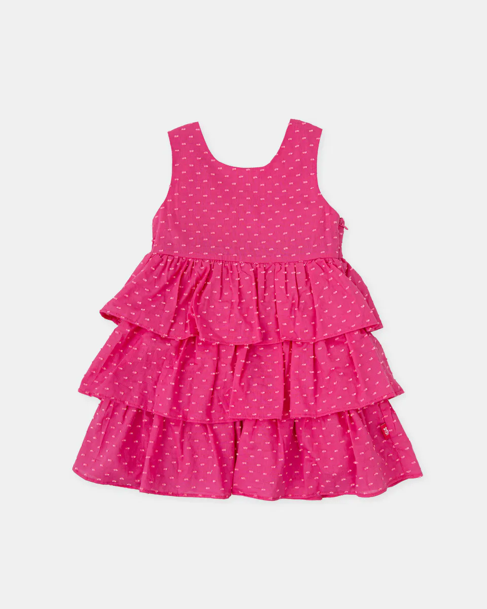 Платье для девочки без рукавов с плюмети и оборками Tutto Piccolo, фуксия
Платье для девочки без рукавов с плюмети и оборками Tutto Piccolo, фуксия