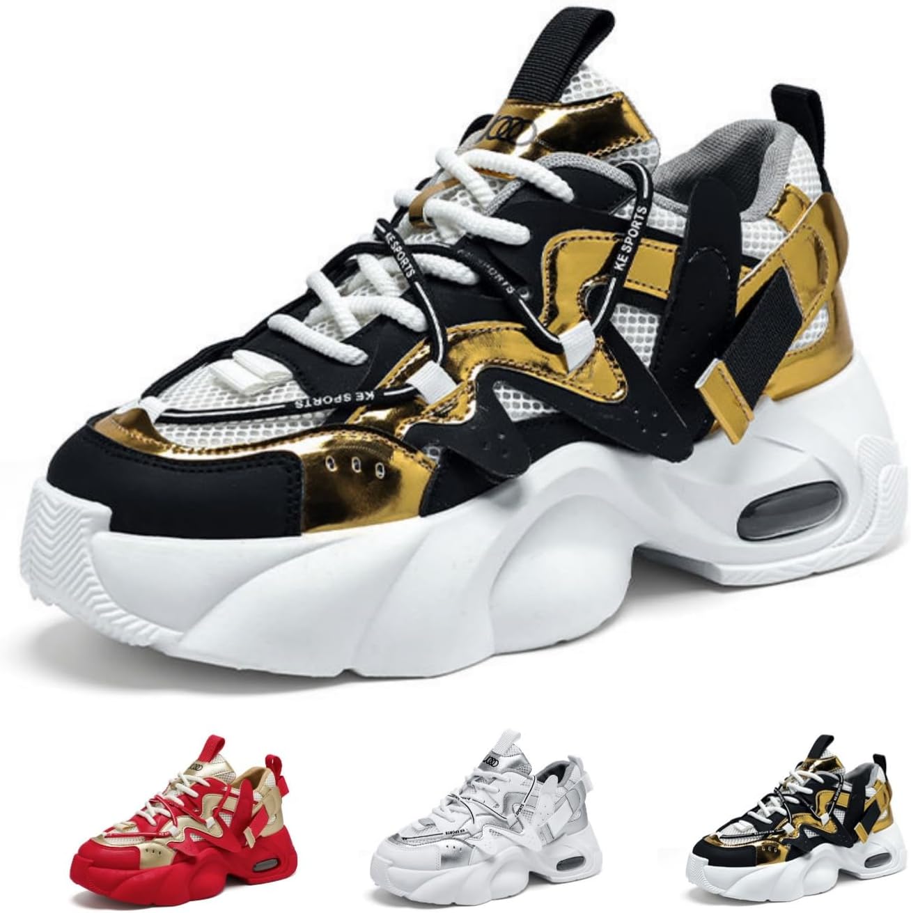 Мужские и женские кроссовки Y2K в уличном стиле, массивные, повседневные, спортивные, дышащие и удобные для ходьбы Macefil, черный
Мужские и женские кроссовки Y2K в уличном стиле, массивные, повседневные, спортивные, дышащие и удобные для ходьбы Macefil, черный