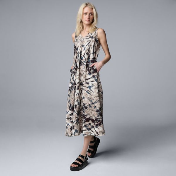 Миниатюрное льняное платье макси без рукавов с V-образным вырезом Simply Vera Vera Wang, цвет brown mirrored dye
Миниатюрное льняное платье макси без рукавов с V-образным вырезом Simply Vera Vera Wang, цвет brown mirrored dye