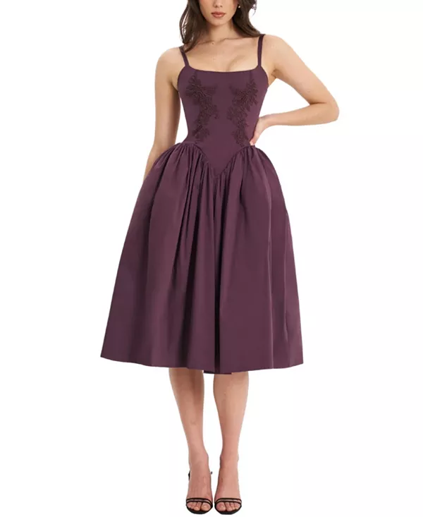 Хлопковое миди-платье Oakleigh со шнуровкой на спине Miss Circle, фиолетовый
Хлопковое миди-платье Oakleigh со шнуровкой на спине Miss Circle, фиолетовый