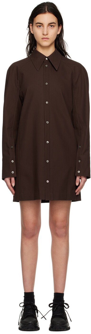 Коричневое мини-платье-рубашка Wooyoungmi, Коричневый, Коричневое мини-платье-рубашка Wooyoungmi 
Коричневое мини-платье-рубашка Wooyoungmi, Коричневый, Коричневое мини-платье-рубашка Wooyoungmi