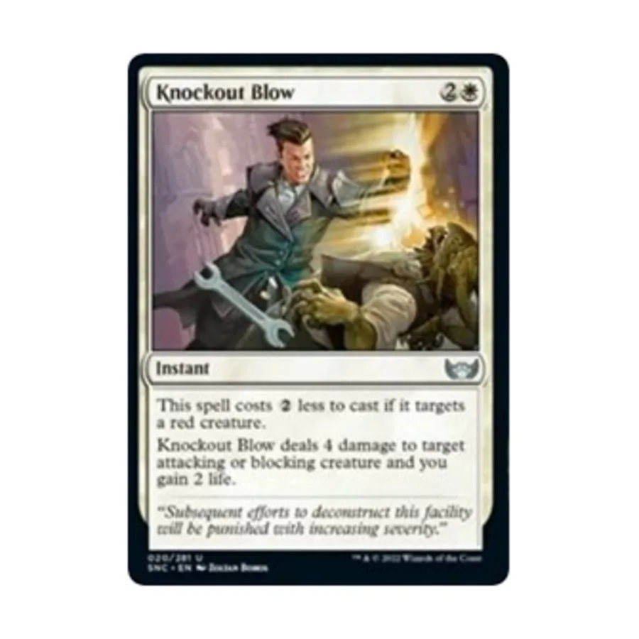 CCG Нокаутирующий удар (U), MTG - Streets of New Capenna
CCG Нокаутирующий удар (U), MTG - Streets of New Capenna