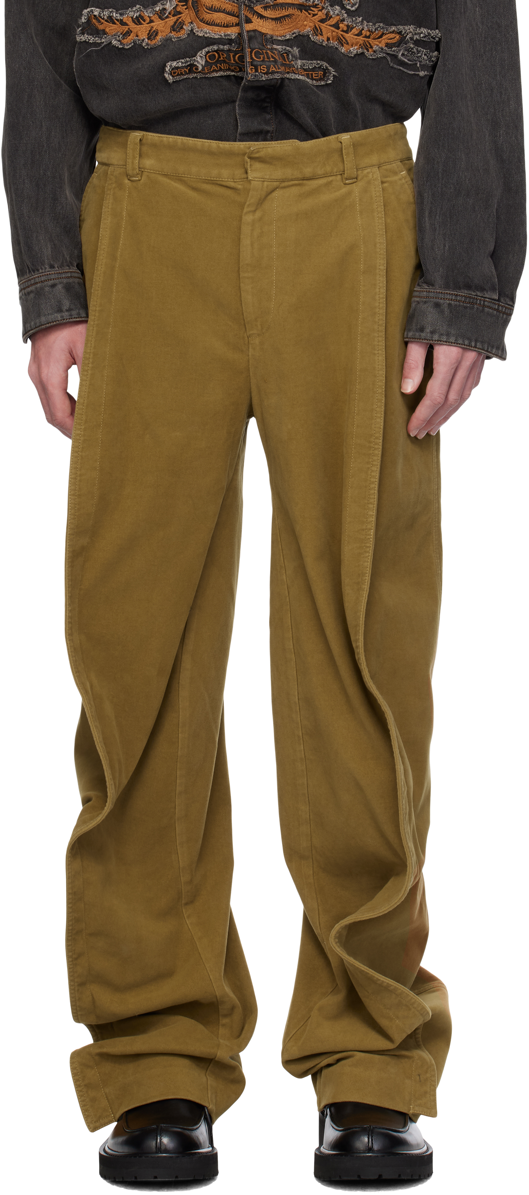 Брюки бежевые банановые Y/Project, темно-бежевый
Брюки бежевые банановые Y/Project, темно-бежевый