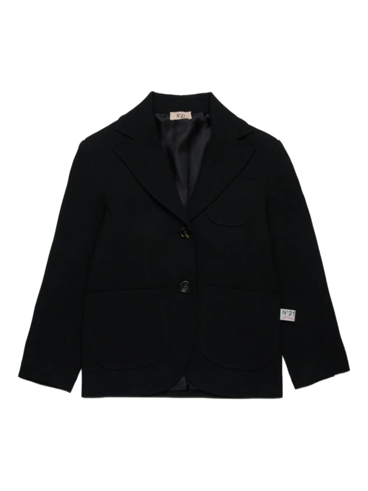 Nº21 Kids однобортный блейзер, черный
Nº21 Kids однобортный блейзер, черный