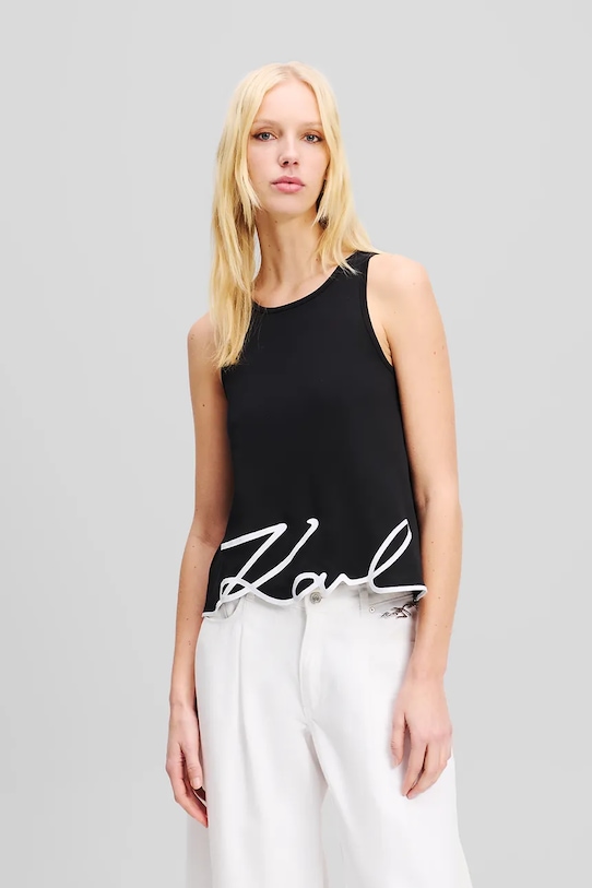 Хлопковая майка Karl Lagerfeld, черный
Хлопковая майка Karl Lagerfeld, черный