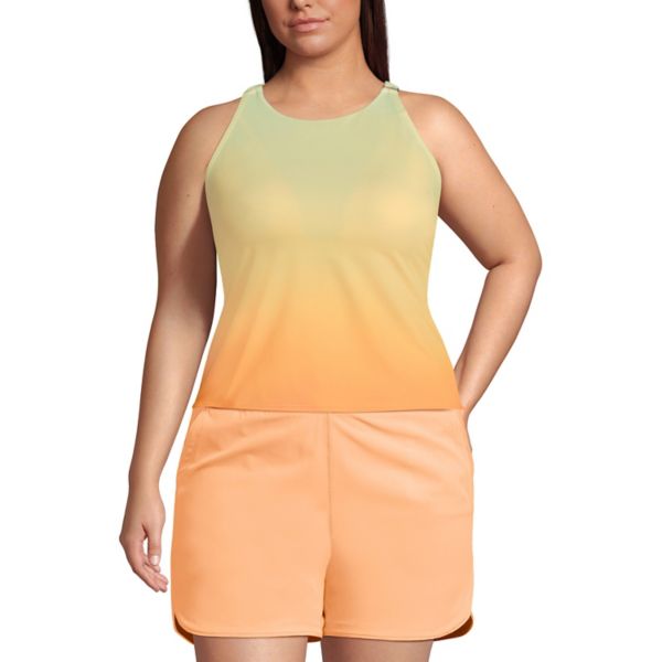 Купальник-топ с высоким вырезом и бретелями на спине больших размеров Lands' End, цвет mint orange ombre
Купальник-топ с высоким вырезом и бретелями на спине больших размеров Lands' End, цвет mint orange ombre