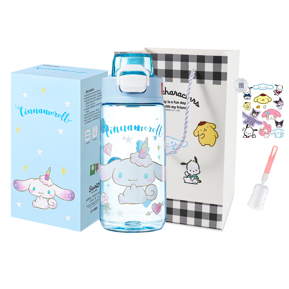 Yugui Dog Collection, Plastic Water Cup 550ml Sanrio, Cinnamoroll Water Cup+Shopping Bag+Sticker Cup Brush
Yugui Dog Collection, Plastic Water Cup 550ml Sanrio, Cinnamoroll Water Cup+Shopping Bag+Sticker Cup Brush