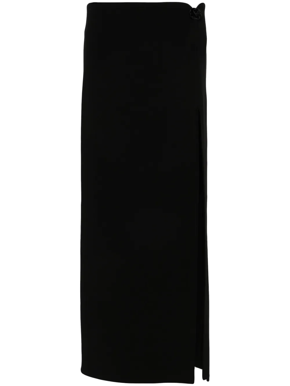 Юбка из смесовой шерсти с цветочной аппликацией Magda Butrym, черный
Юбка из смесовой шерсти с цветочной аппликацией Magda Butrym, черный