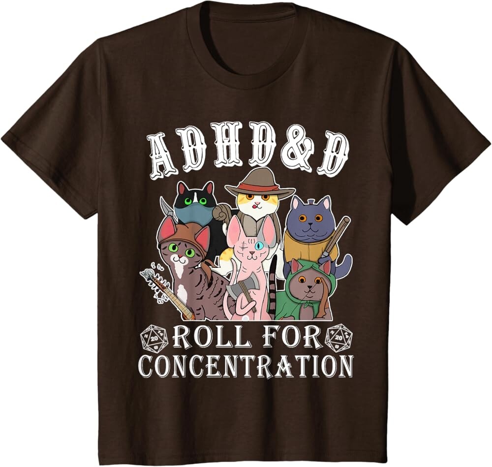 Детская футболка Funny Tees Gamer RPG Apparel Cats RPG Gamer Roll For Concentration D20 Dice Nerdy, коричневый
Детская футболка Funny Tees Gamer RPG Apparel Cats RPG Gamer Roll For Concentration D20 Dice Nerdy, коричневый