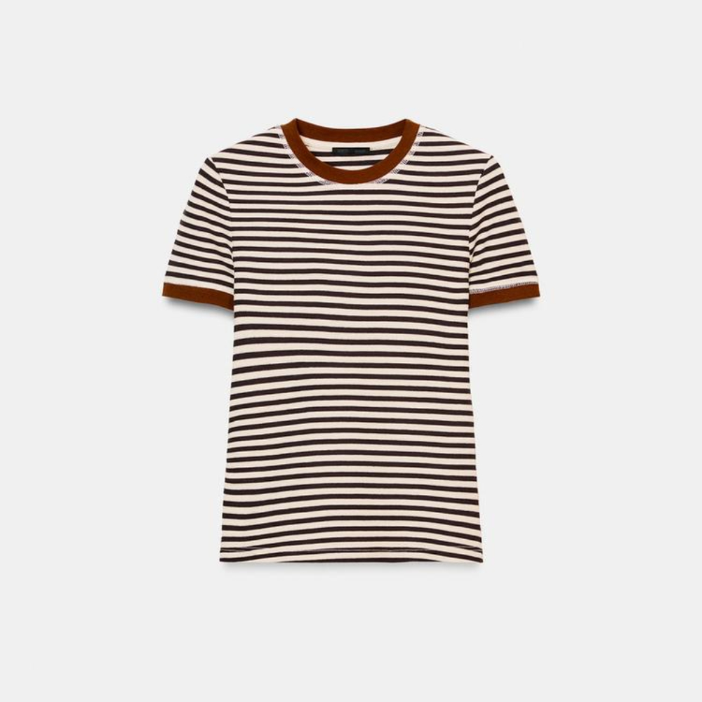 Футболка Zara Striped Short Sleeve, коричневый/белый
Футболка Zara Striped Short Sleeve, коричневый/белый