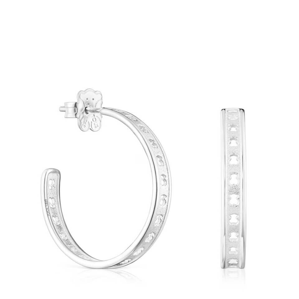 Серьги-кольца Tous Bear Row With Bear Silhouette, серебро
Серьги-кольца Tous Bear Row With Bear Silhouette, серебро